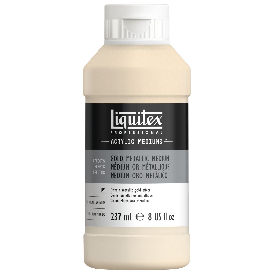 Liquitex Effects - Professional Gold Metallic Medium - Jar of 237 ML