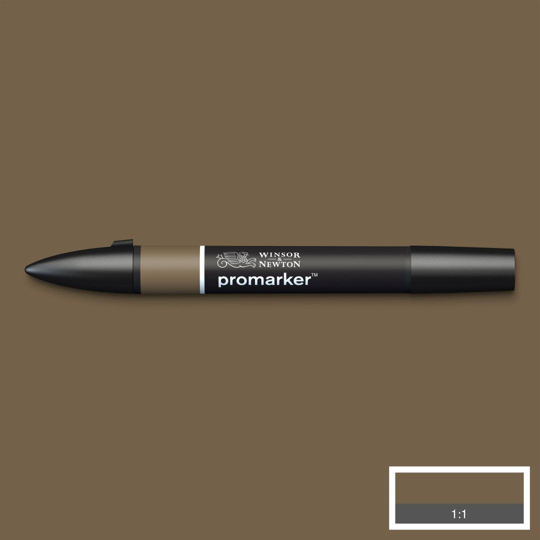 Winsor & Newton Promarker - Alcohol Based - Twin Tip Marker - Umber (O615)