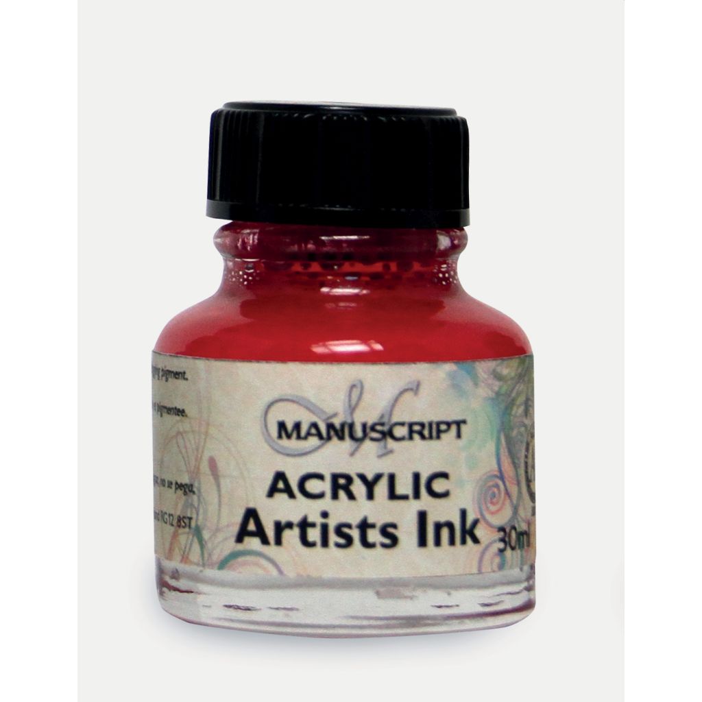 Manuscript Artists Acrylic Dip Pen Ink 30 ML - Process Magenta