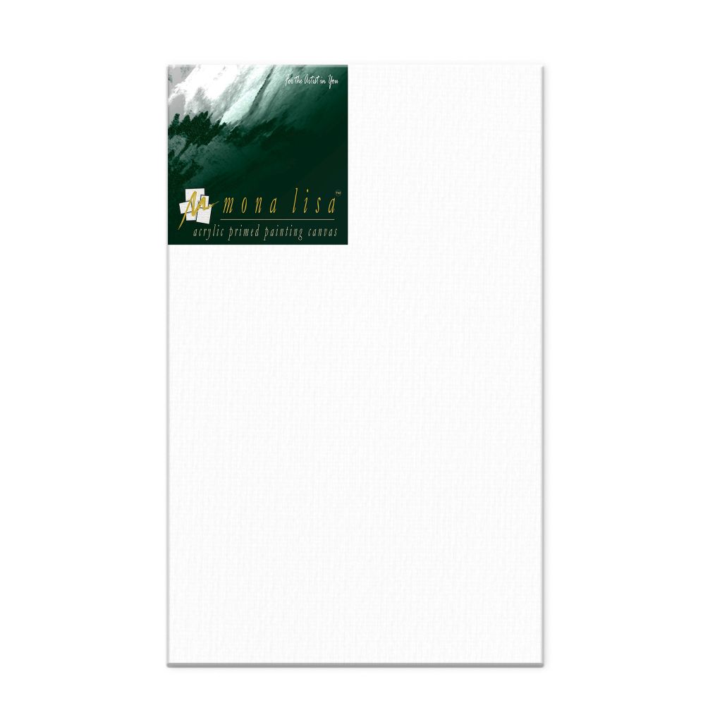 Monalisa Artists' White Primed Stretched Cotton Canvas Deep Edge - Fine Grain - 450 GSM / 10 Oz - 76.2 x 91.4 cm OR 30