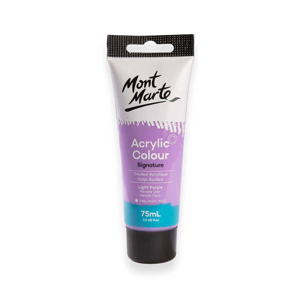 Mont Marte Signature Acrylic Paint - Tube of 75 ml (2.5 Oz) - Light Purple