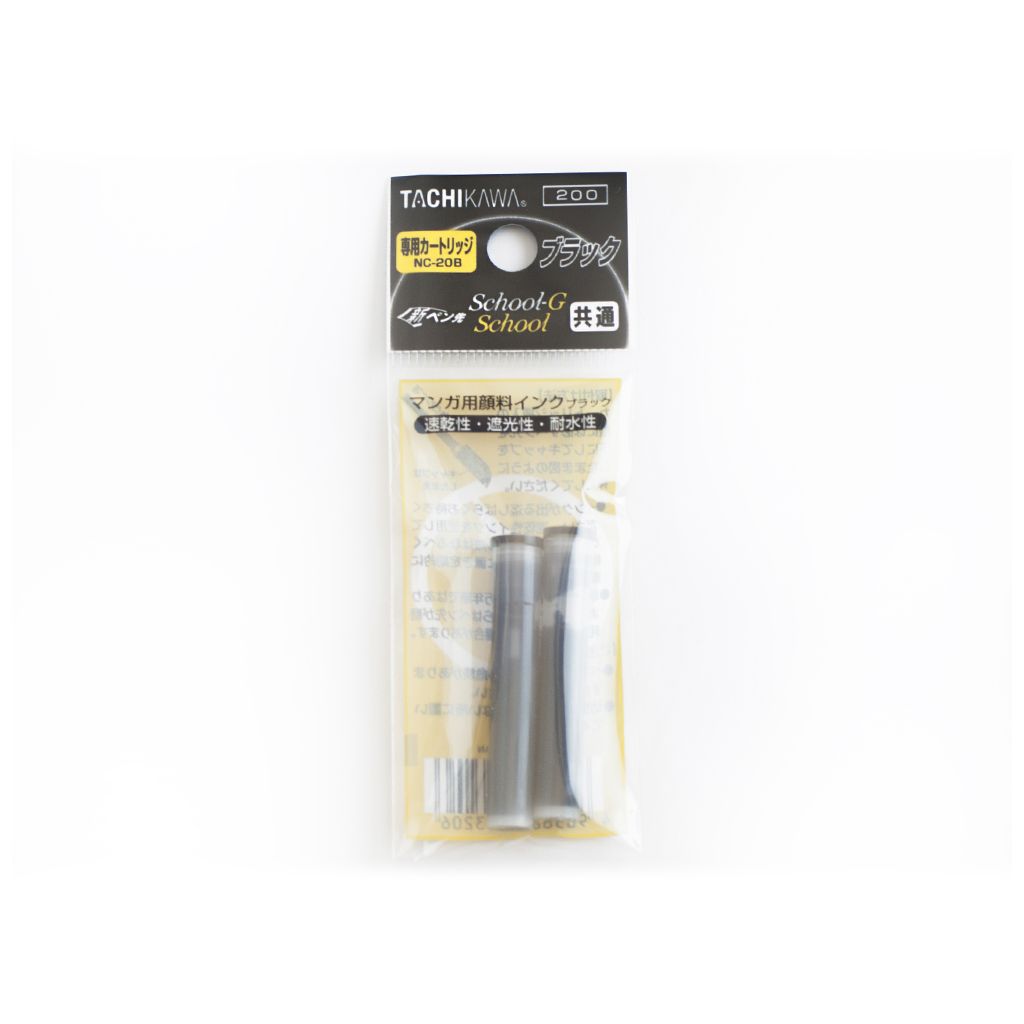 Tachikawa Comic Nib Fountain Pen Refill - Black - 2 Cartridges