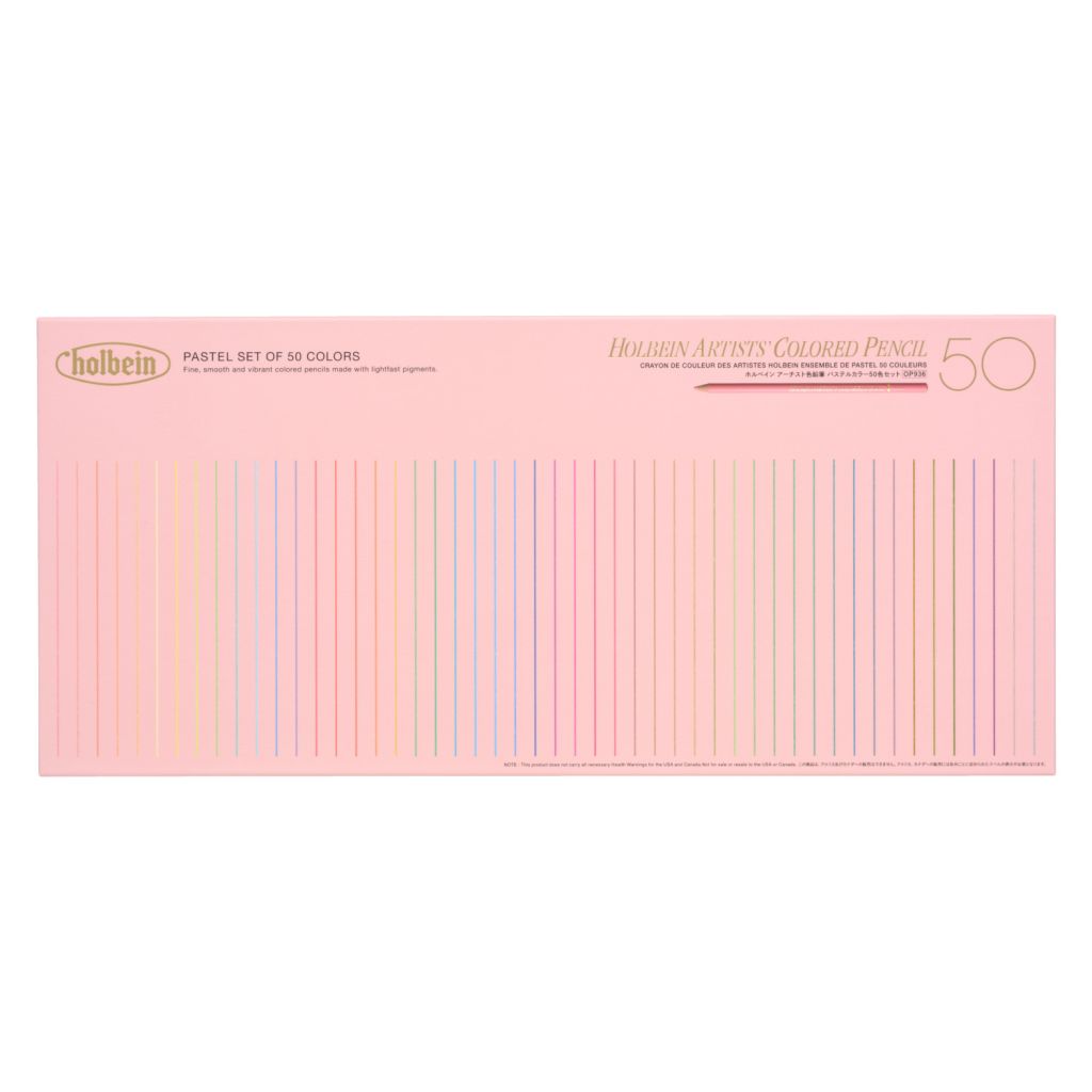 Holbein Artists' Coloured Pencil - Pastel Tone Set of 50 | Art Lounge