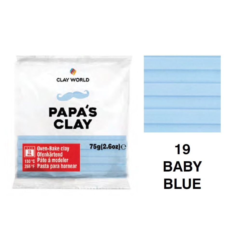 Papa's Clay - Polymer Clay 75 Grams - Baby Blue (19)