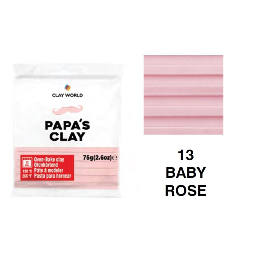 Papa's Clay - Polymer Clay 75 Grams - Baby Rose (13)