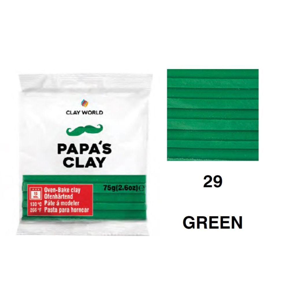 Papa's Clay - Polymer Clay 75 Grams - Green (29)