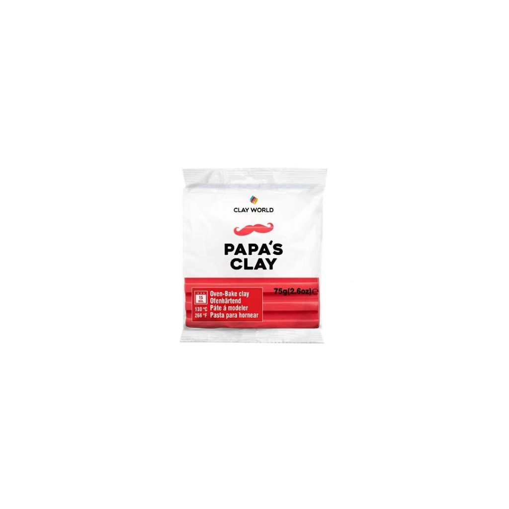 Papa's Clay - Polymer Clay 75 Grams - Koral Red (11)