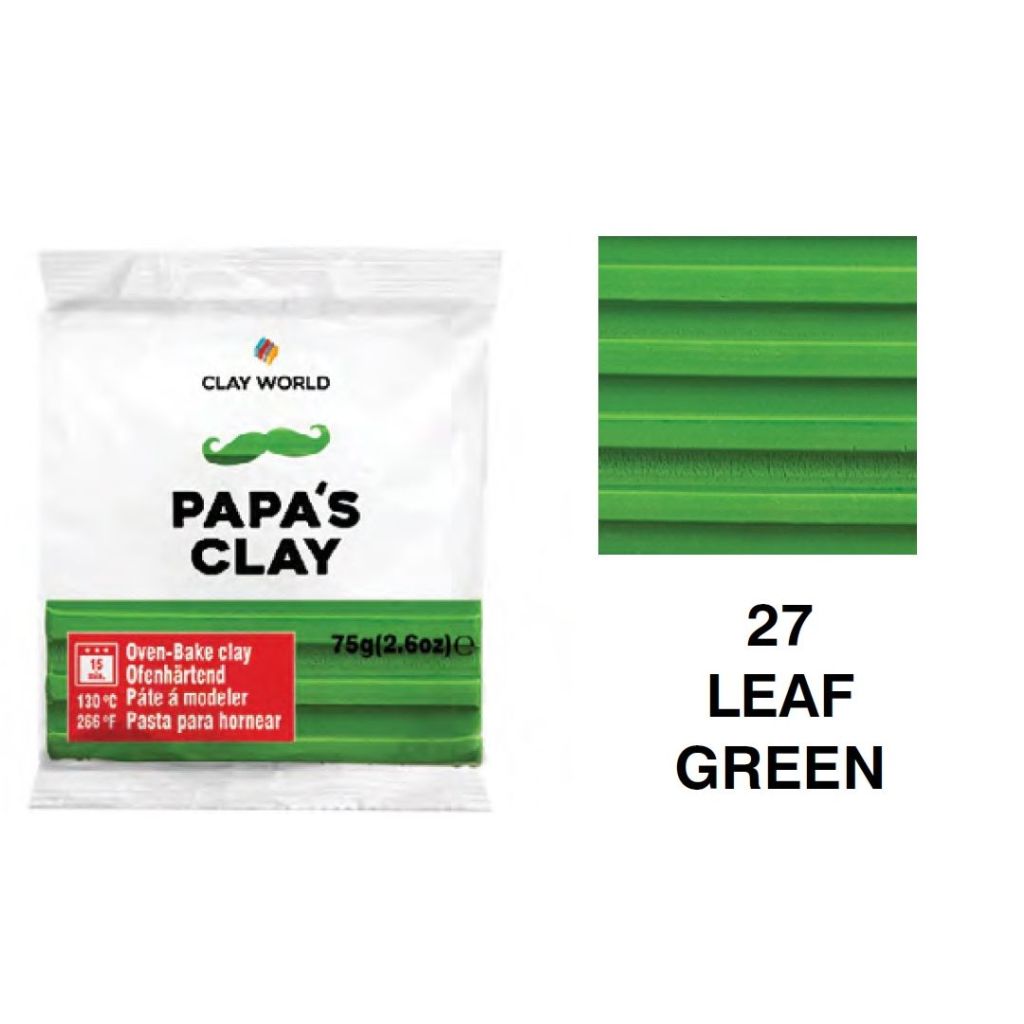 Papa's Clay - Polymer Clay 75 Grams - Leaf Green (27)