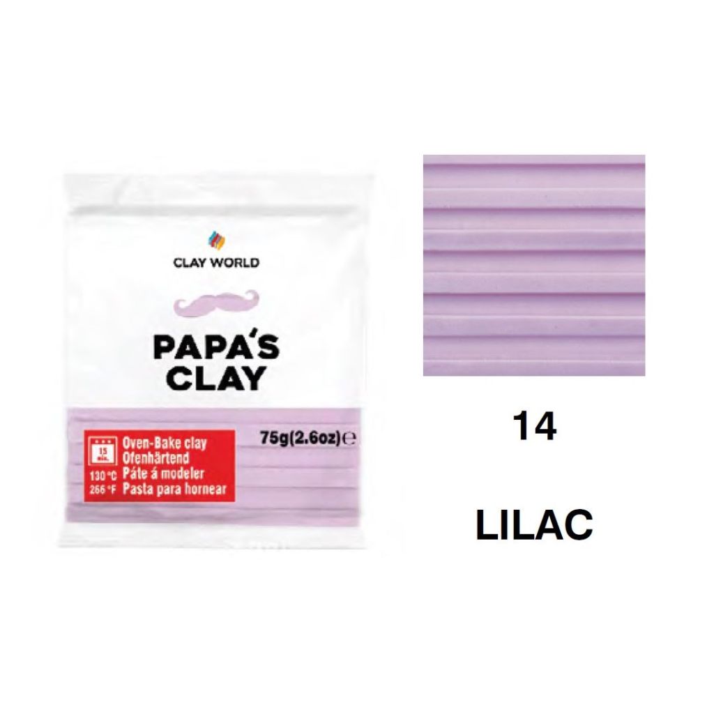 Papa's Clay - Polymer Clay 75 Grams - Lilac (14)