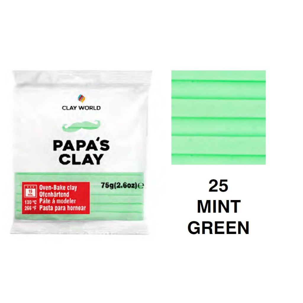 Papa's Clay - Polymer Clay 75 Grams - Mint Green (25)