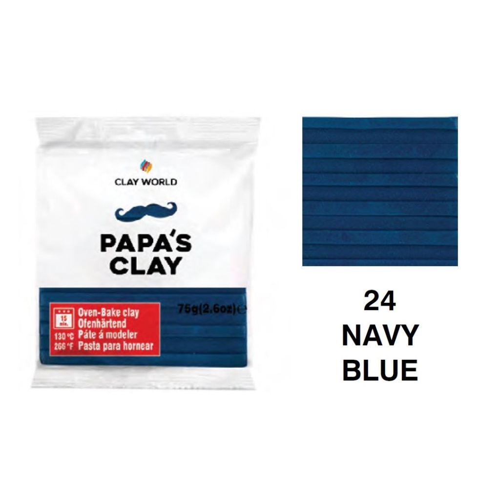 Papa's Clay - Polymer Clay 75 Grams - Navy Blue (24)