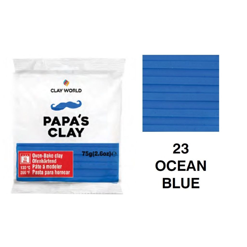 Papa's Clay - Polymer Clay 75 Grams - Ocean Blue (23)