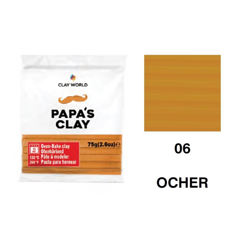 Papa's Clay - Polymer Clay 75 Grams - Ocher (06)