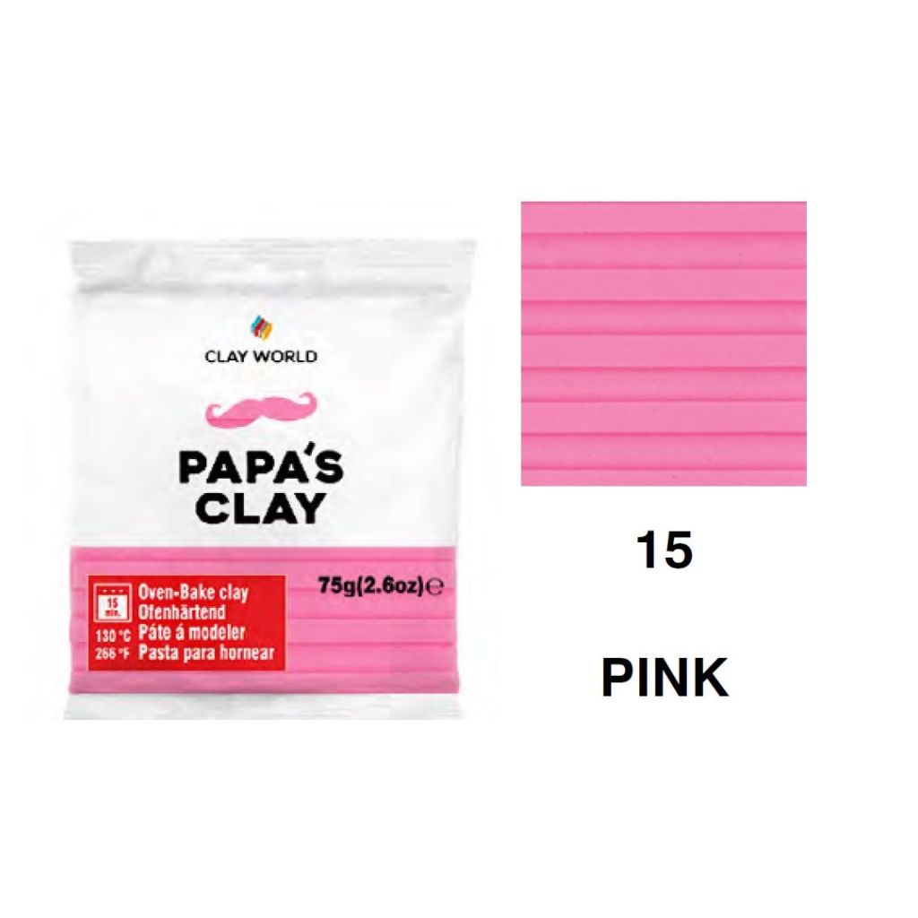 Papa's Clay - Polymer Clay 75 Grams - Pink (15)