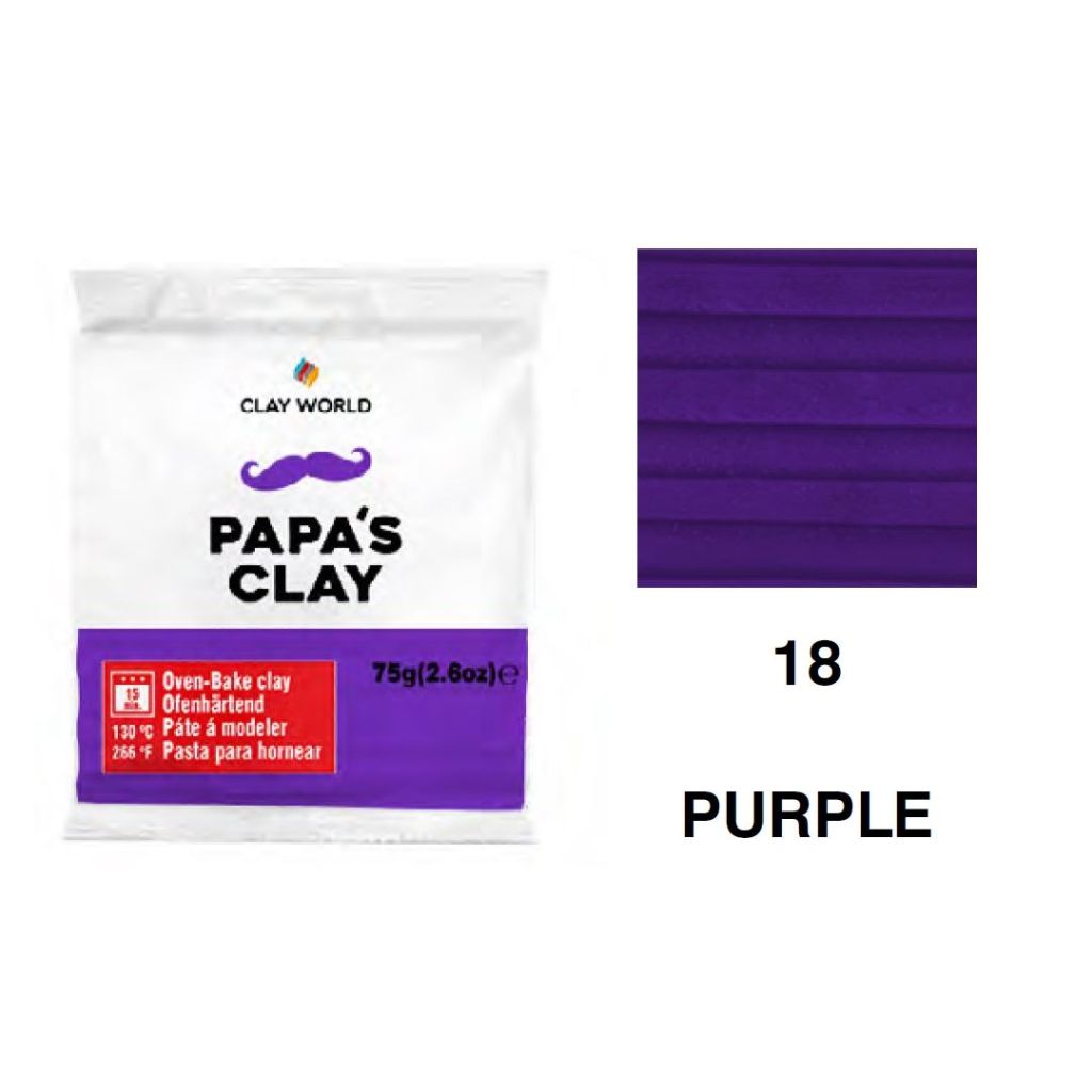 Papa's Clay - Polymer Clay 75 Grams - Purple (18)