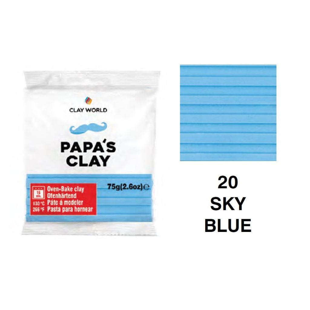 Papa's Clay - Polymer Clay 75 Grams - Sky Blue (20)