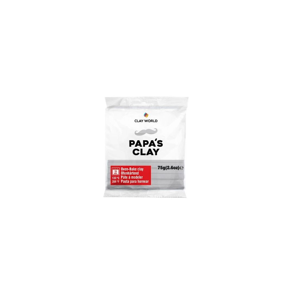 Papa's Clay - Polymer Clay 75 Grams - White (01)