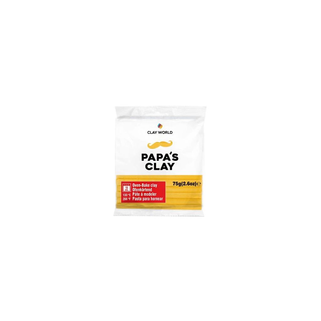 Papa's Clay - Polymer Clay 75 Grams - Warm Yellow (03)