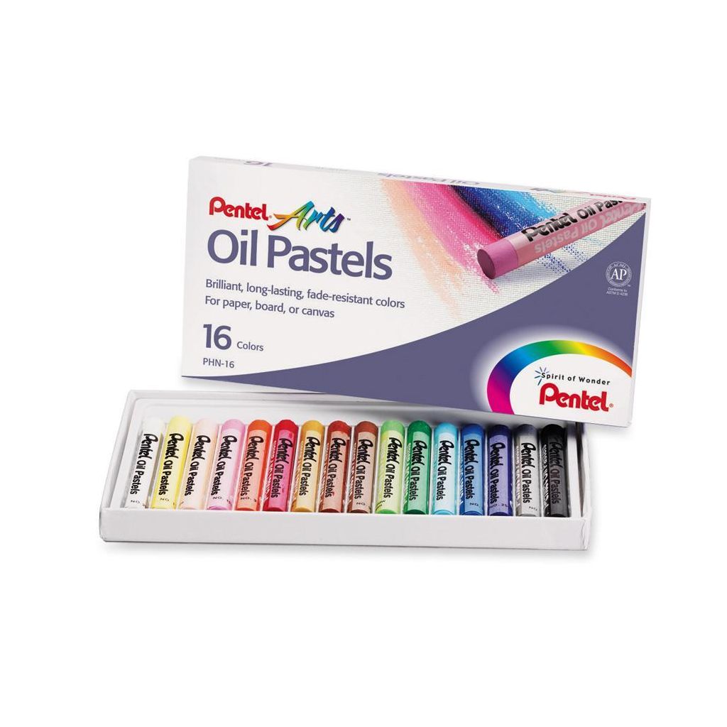 Pentel Arts Oil Pastel Set - 16 Assorted Colours