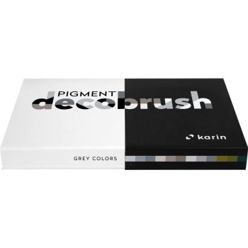 Karin Pigment DecoBrush Acrylic Marker - Grey Colours Set - 12 Colours