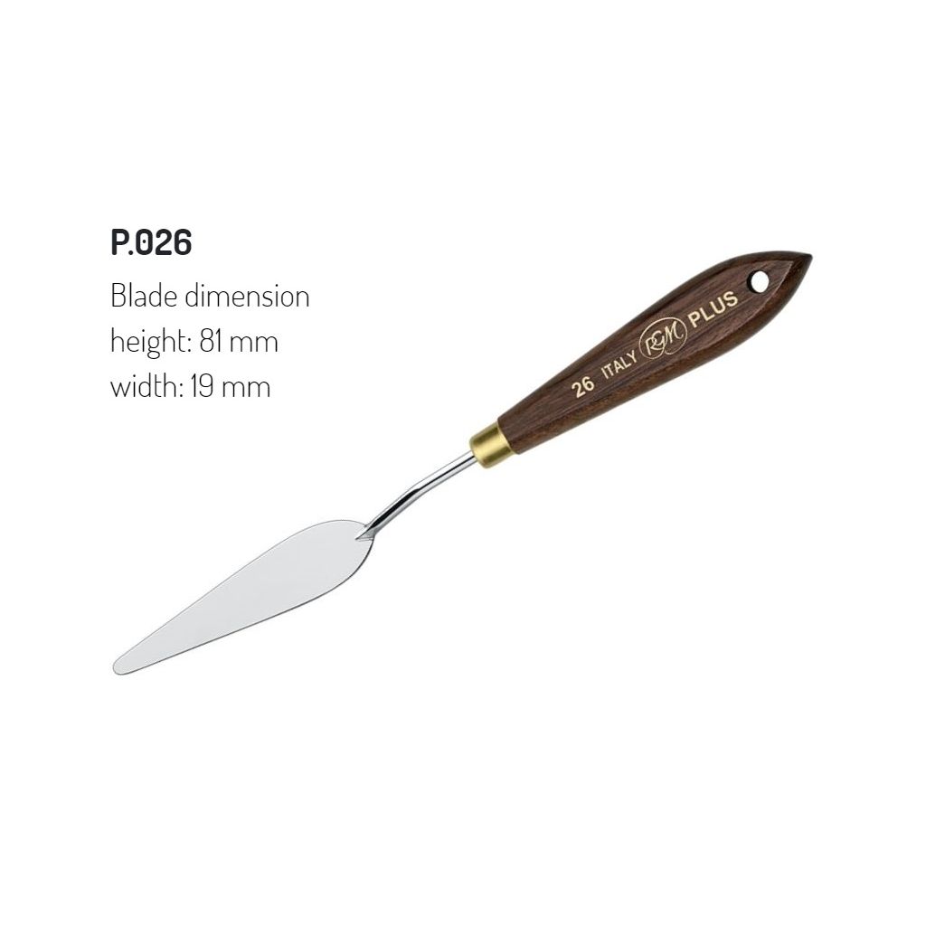 RGM - Plus Line - Painting Palette Knife - Wooden Handle - Design 26