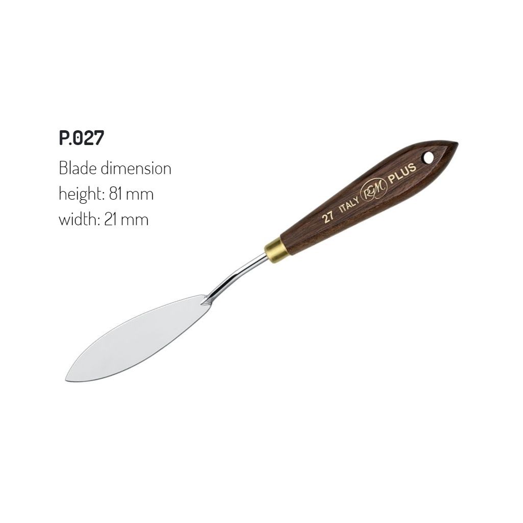 RGM - Plus Line - Painting Palette Knife - Wooden Handle - Design 27