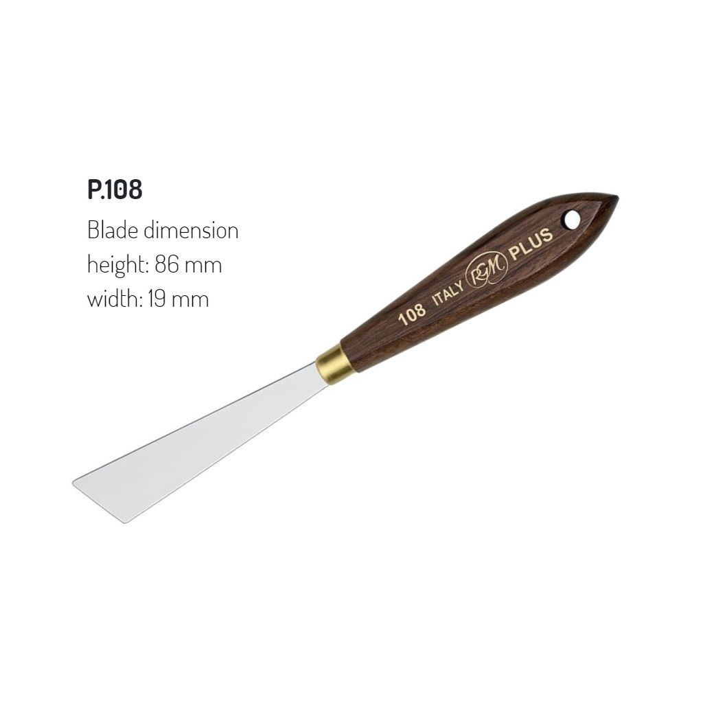 RGM - Plus Line - Painting Palette Knife - Wooden Handle - Design 108