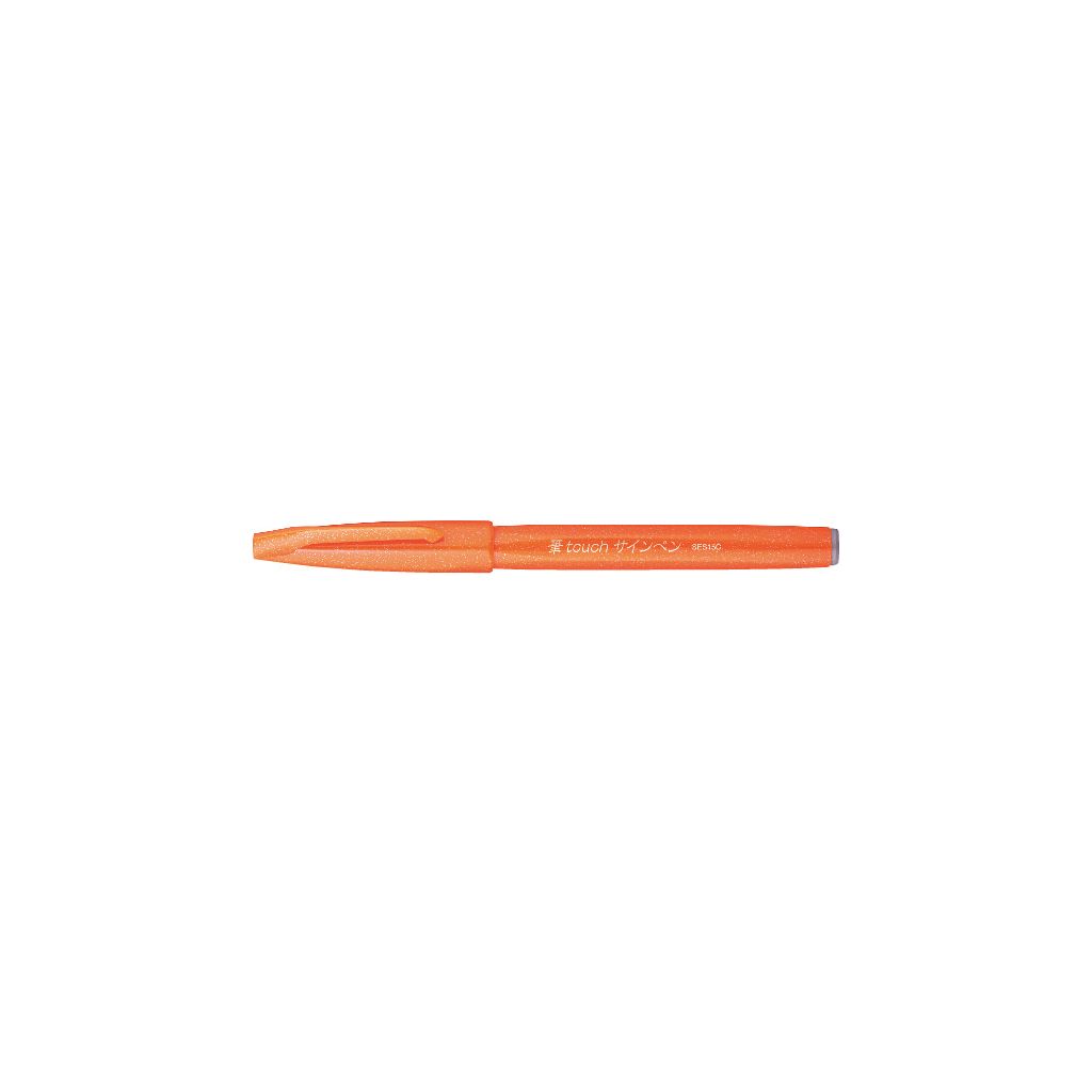 Pentel Sign Pen Touch - Fude Brush Tip - Orange