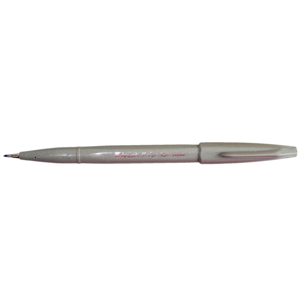 Pentel Sign Pen Touch - Fude Brush Tip - Grey