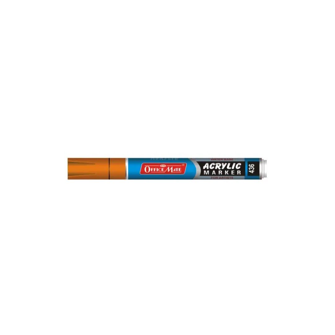 Soni Officemate Water Base Acrylic Marker - Fine Tip (3.05 MM) - Orange