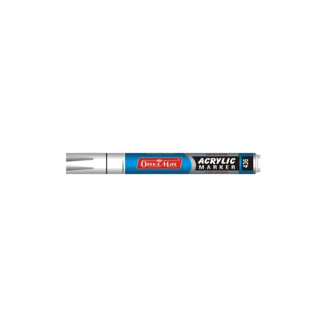 Soni Officemate Water Base Acrylic Marker - Fine Tip (3.05 MM) - White