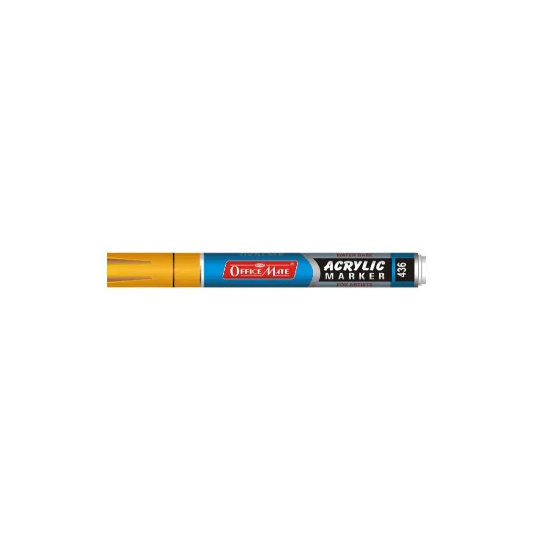 Soni Officemate Water Base Acrylic Marker - Fine Tip (3.05 MM) - Yellow