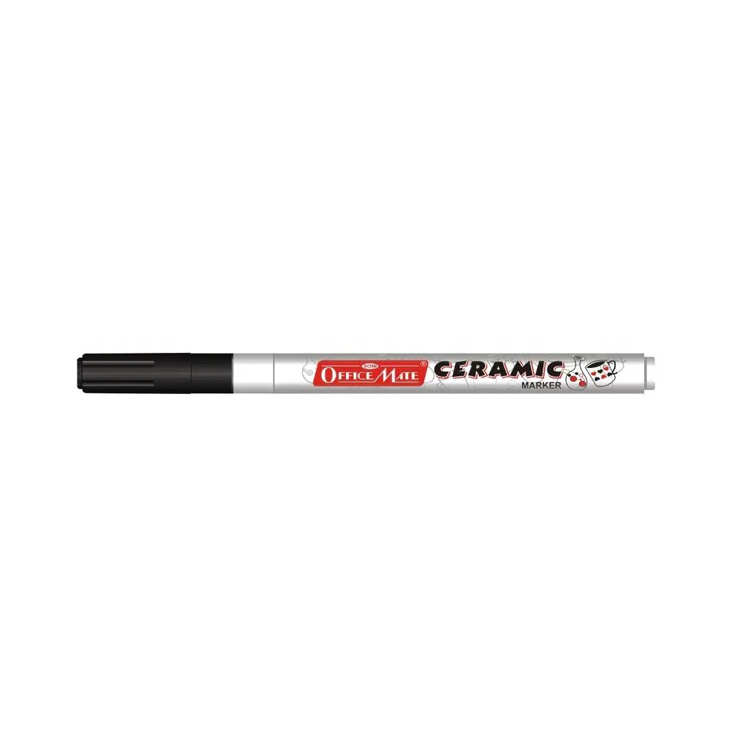 Soni Officemate Slim Ceramic Marker - Fine Tip (3.05 MM) - Black