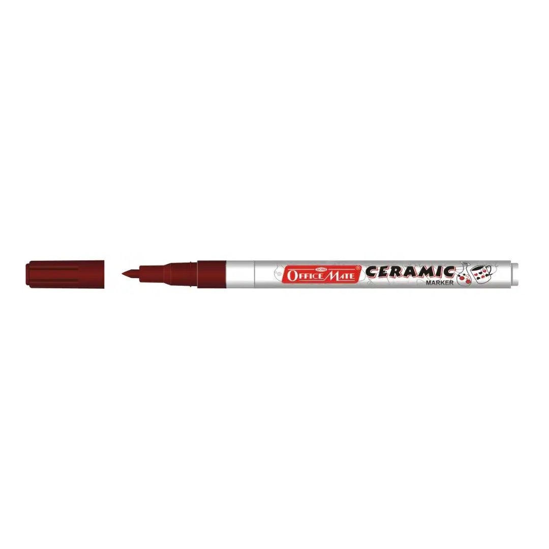 Soni Officemate Slim Ceramic Marker - Fine Tip (3.05 MM) - Brown