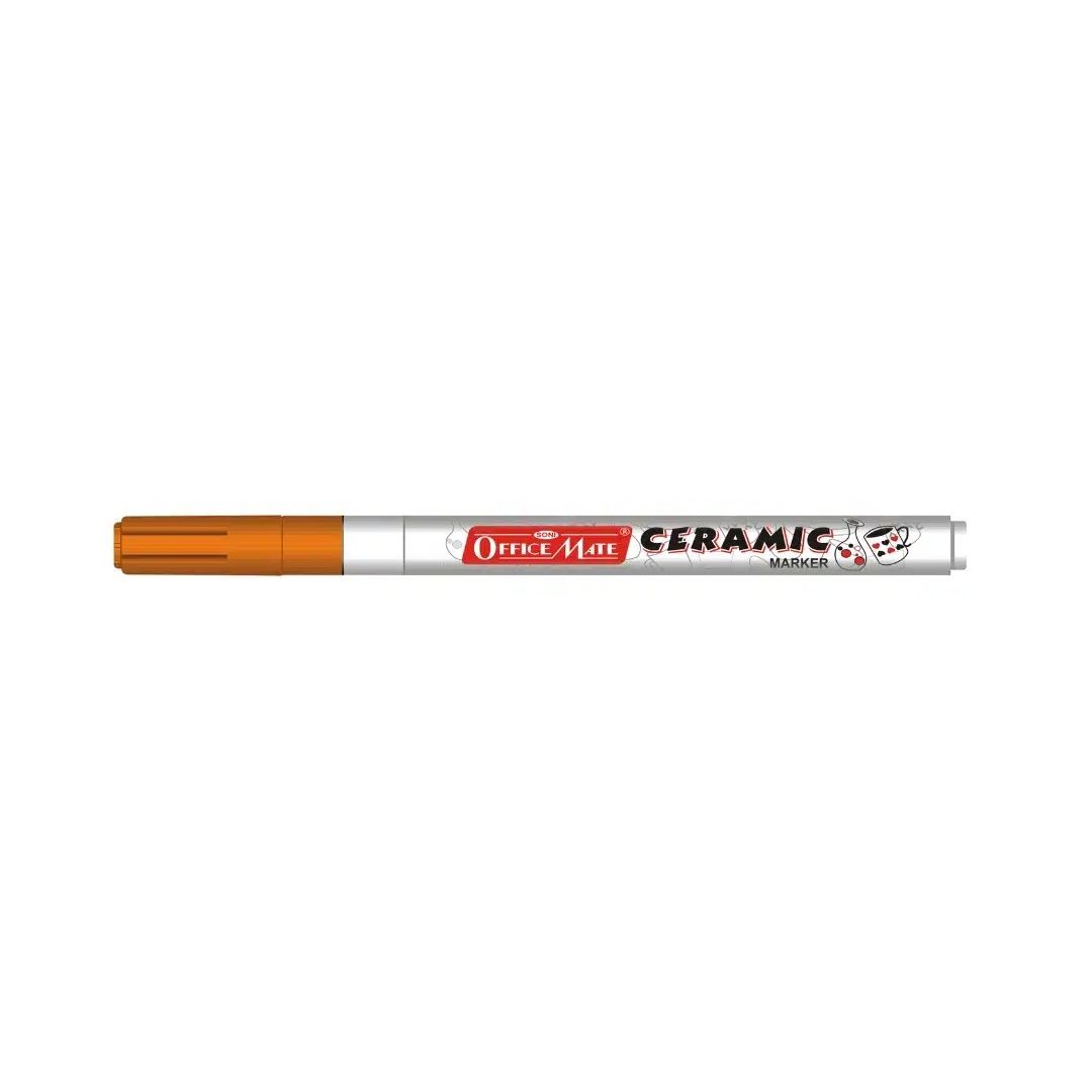 Soni Officemate Slim Ceramic Marker - Fine Tip (3.05 MM) - Orange