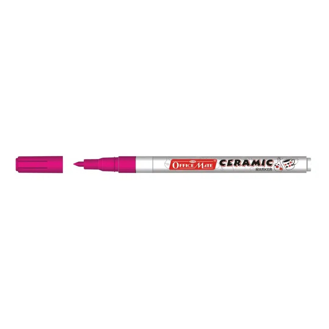 Soni Officemate Slim Ceramic Marker - Fine Tip (3.05 MM) - Pink