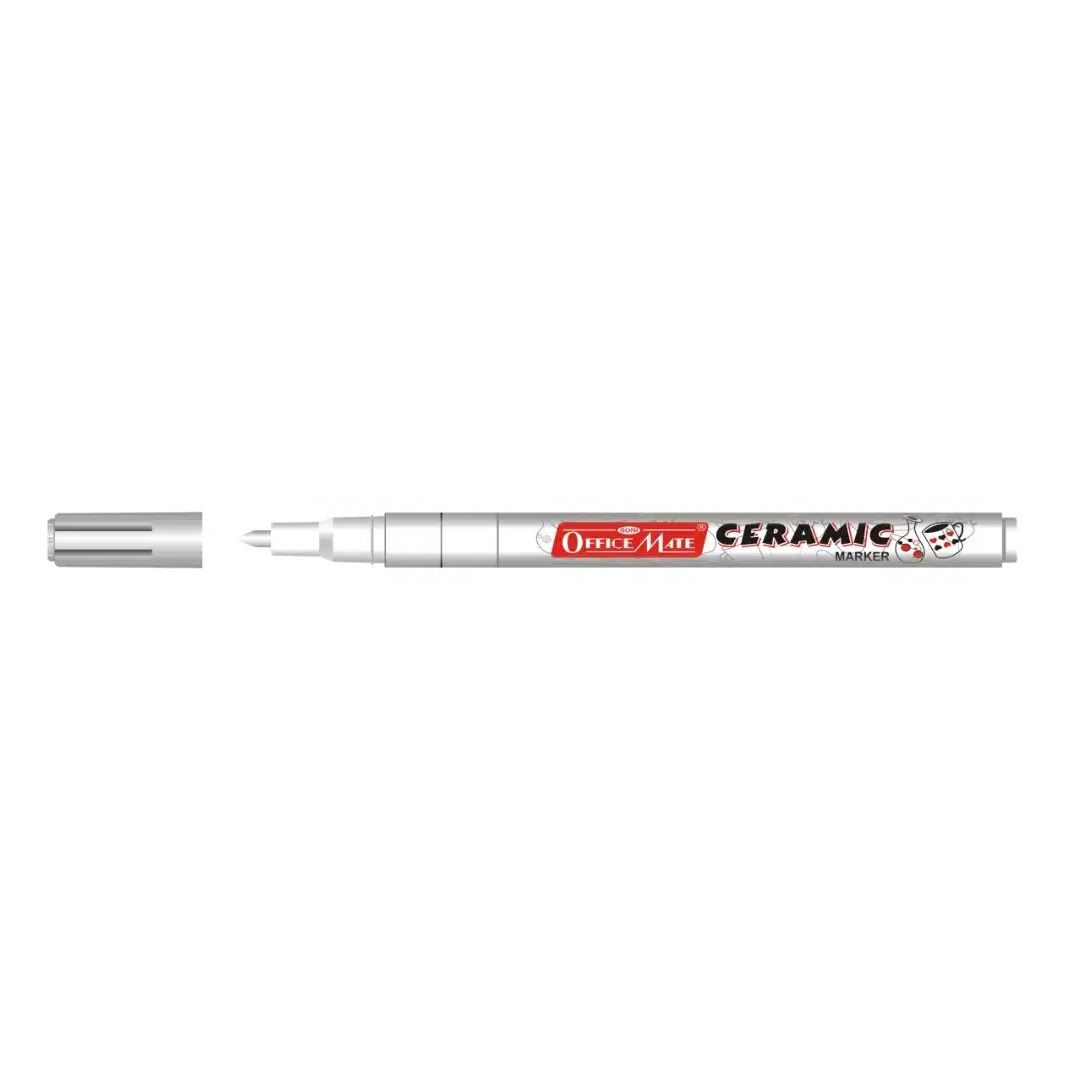 Soni Officemate Slim Ceramic Marker - Fine Tip (3.05 MM) - White