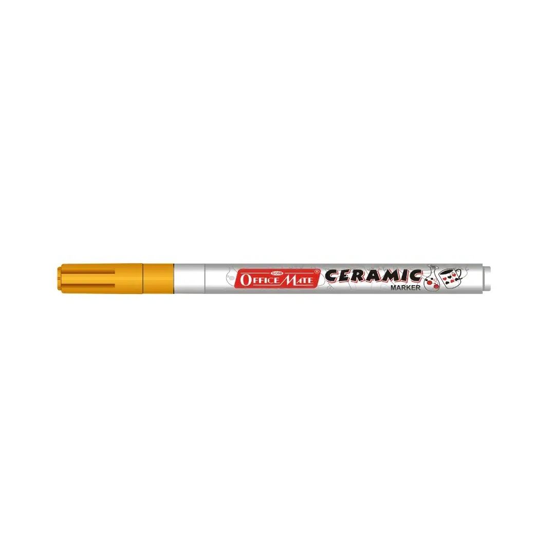 Soni Officemate Slim Ceramic Marker - Fine Tip (3.05 MM) - Yellow