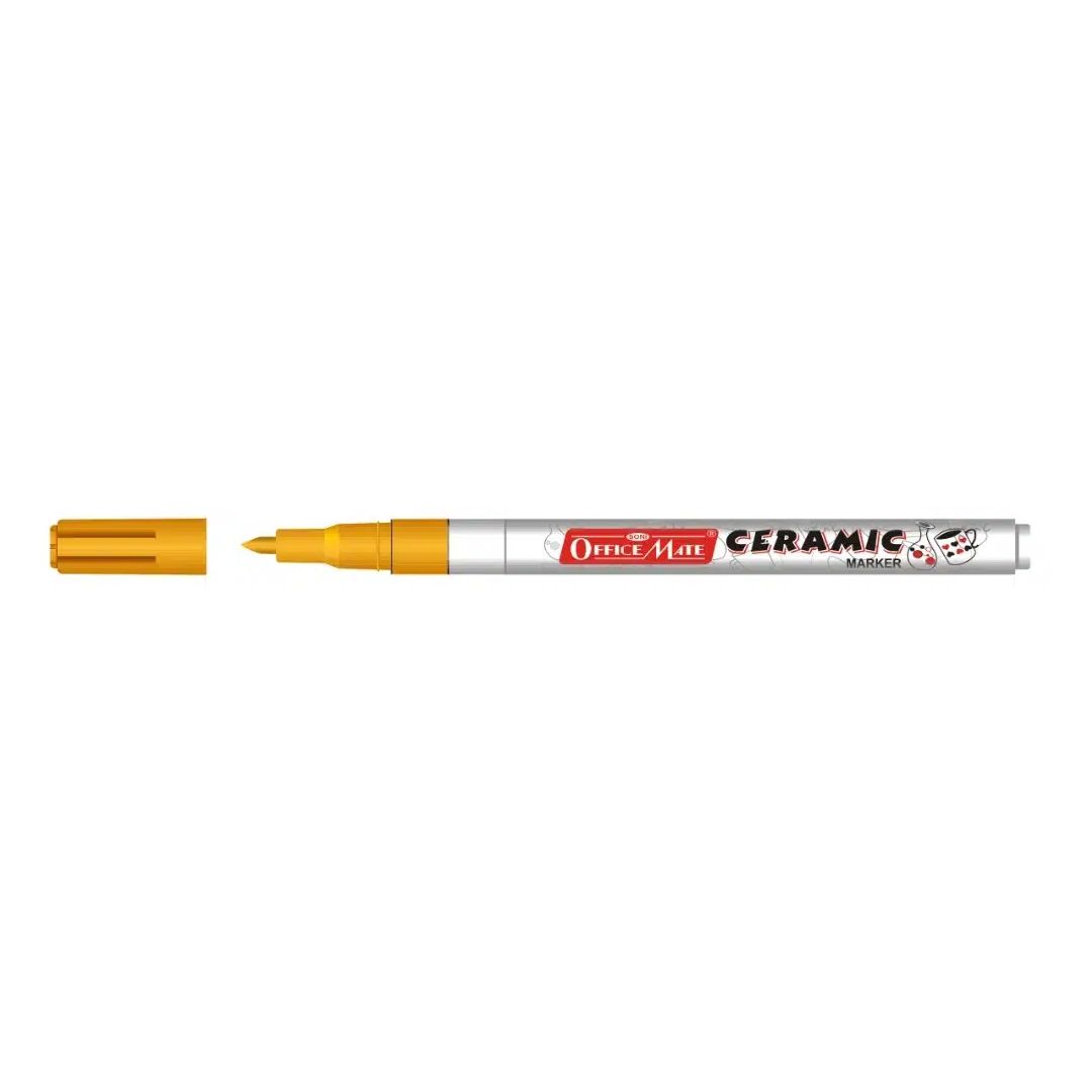 Soni Officemate Slim Ceramic Marker - Fine Tip (3.05 MM) - Yellow