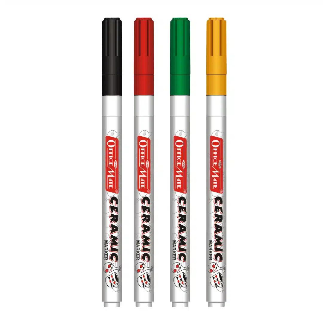 Soni Officemate Slim Fine Tip Ceramic Marker - Pack of 4