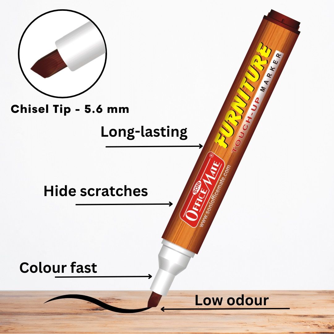 Soni Officemate Furniture Touchup Bold Marker - Pack of 10