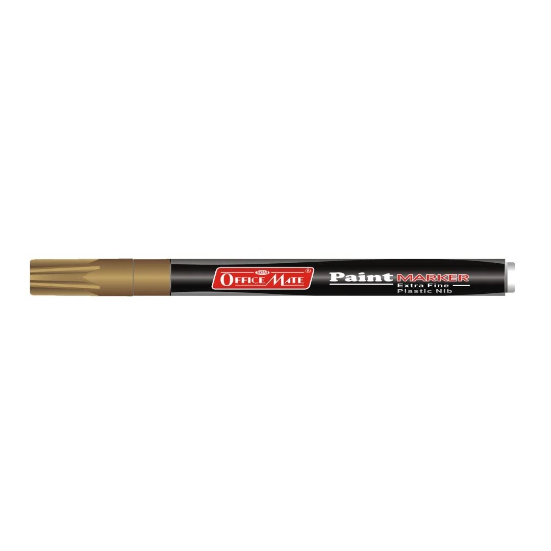 Soni Officemate Paint Marker - Fine Tip (3.05 MM) - Golden