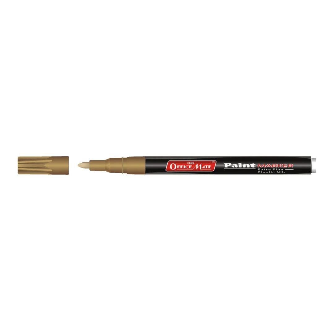 Soni Officemate Paint Marker - Fine Tip (3.05 MM) - Golden