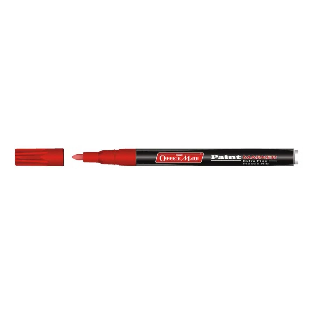 Soni Officemate Paint Marker - Fine Tip (3.05 MM) - Red