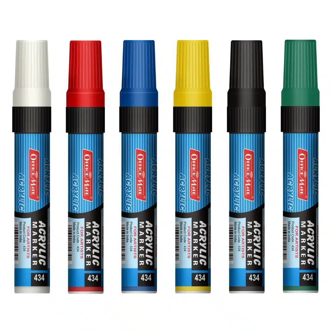 Soni Officemate Water Base Acrylic Jumbo Tip Marker - Pack of 6