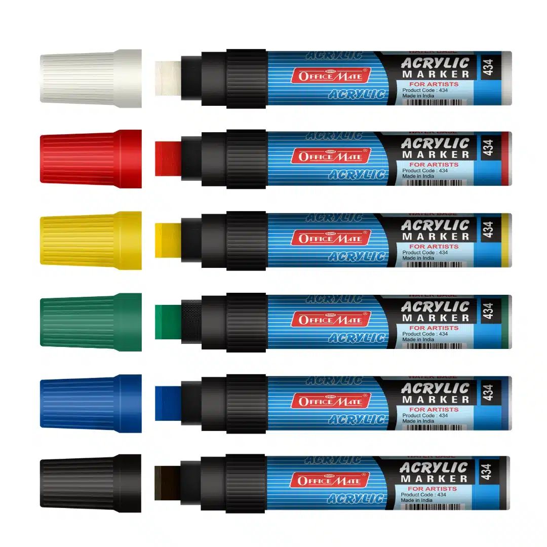 Soni Officemate Water Base Acrylic Jumbo Tip Marker - Pack of 6