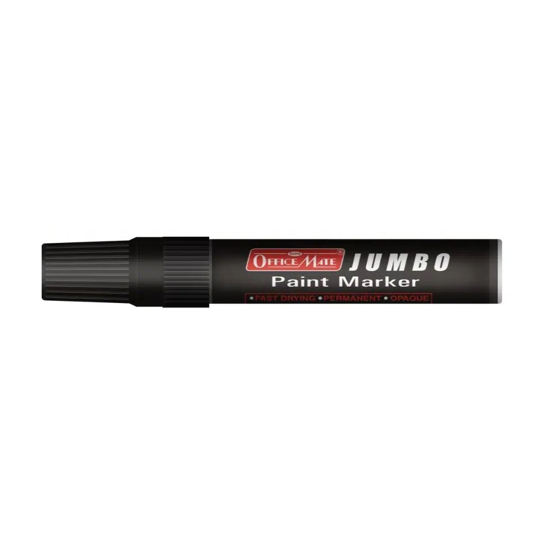 Soni Officemate Jumbo Paint Marker - Chisel Tip (15 MM) - Black