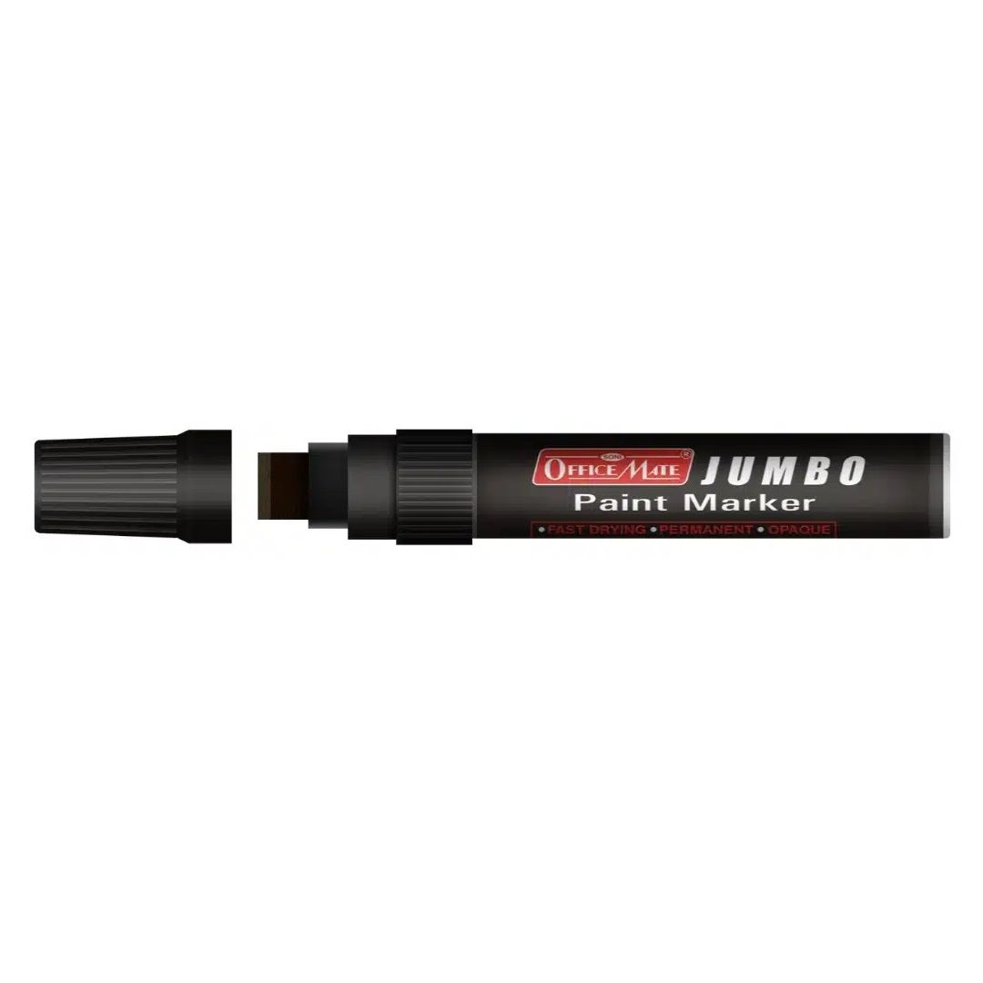 Soni Officemate Jumbo Paint Marker - Chisel Tip (15 MM) - Black