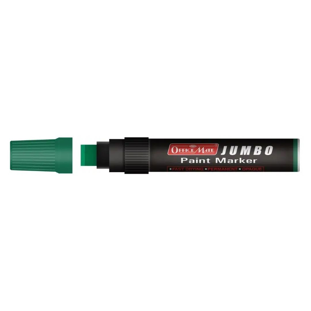 Soni Officemate Jumbo Paint Marker - Chisel Tip (15 MM) - Green