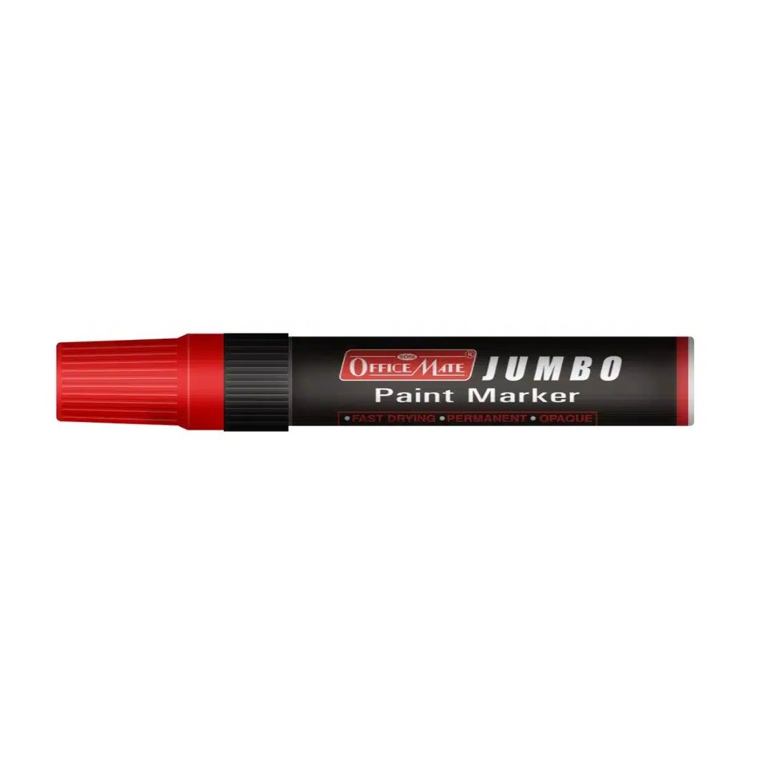 Soni Officemate Jumbo Paint Marker - Chisel Tip (15 MM) - Red